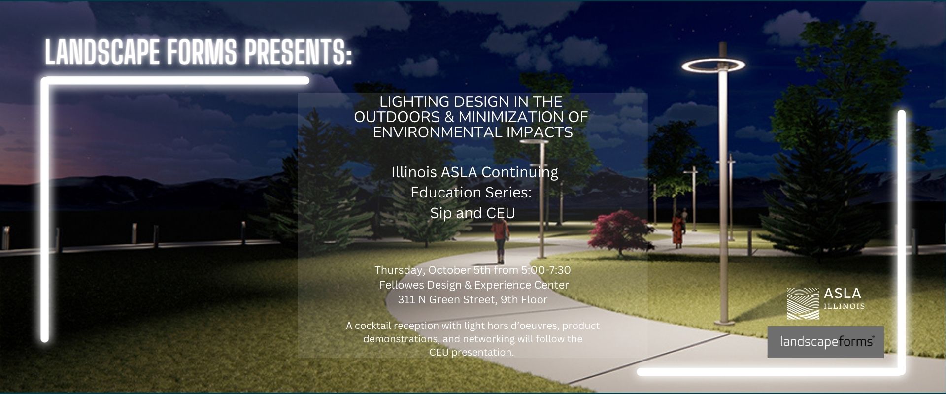 Landscape Forms Lighting Event Graphic banner